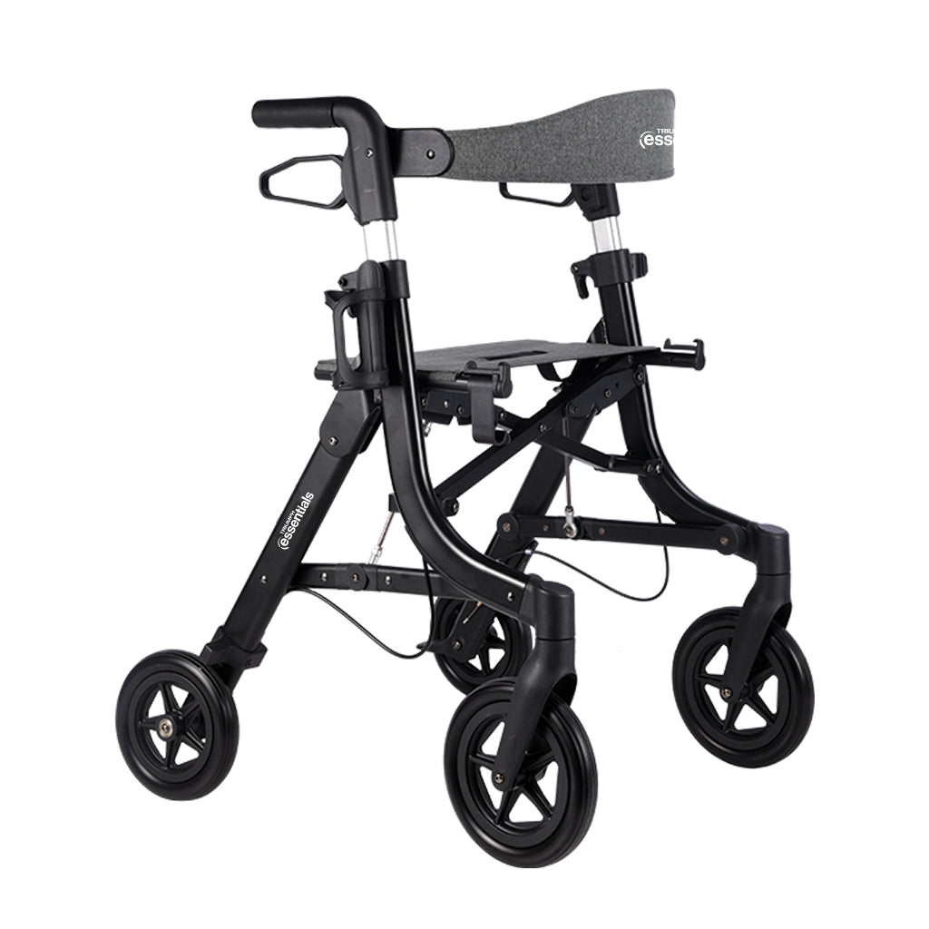 Triumph Essentials Compact Rollator - Lightweight Foldable Walker - Front View