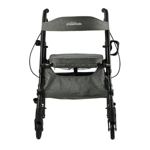 Triumph Essentials Rollator with Basket - 4-Wheel Folding Walker - Side Profile