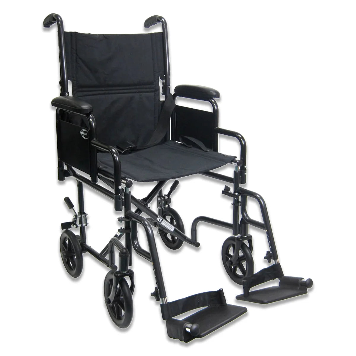 T-2700 Transport Wheelchair - 19" Seat, Removable Armrest & Footrest - Front View