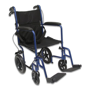 LT-1000HB Lightweight Transport Chair - 19 lbs, Hand Brakes, 19" Seat - Front View