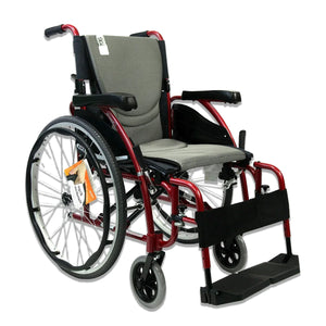 S-Ergo 125 Ergonomic Wheelchair - Flip-Back Armrest, Swing-Away Footrest - Front View