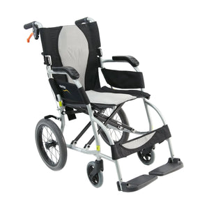 Ergo Flight Ultra Lightweight Ergonomic Wheelchair - Swing-Away Footrest - Front View