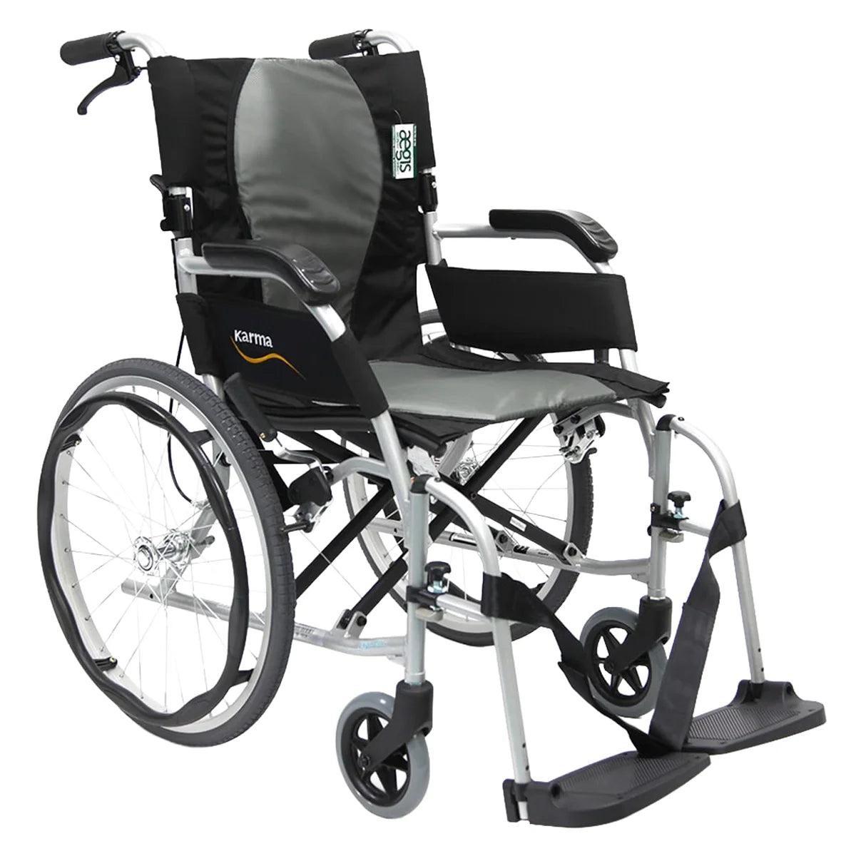 Ergo Flight Ultra Lightweight Ergonomic Wheelchair - Swing-Away Footrest - Side Profile