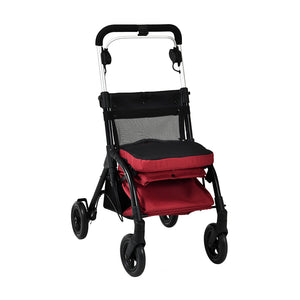 Triumph Essentials Shopping Rollator - Upright Walker with Storage - Side Profile