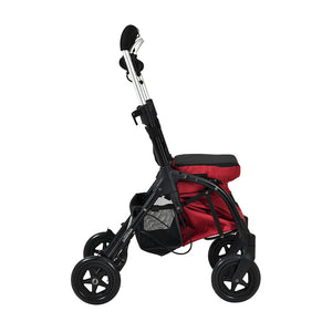 Triumph Essentials Shopping Rollator - Upright Walker with Storage - Seat and Backrest Detail
