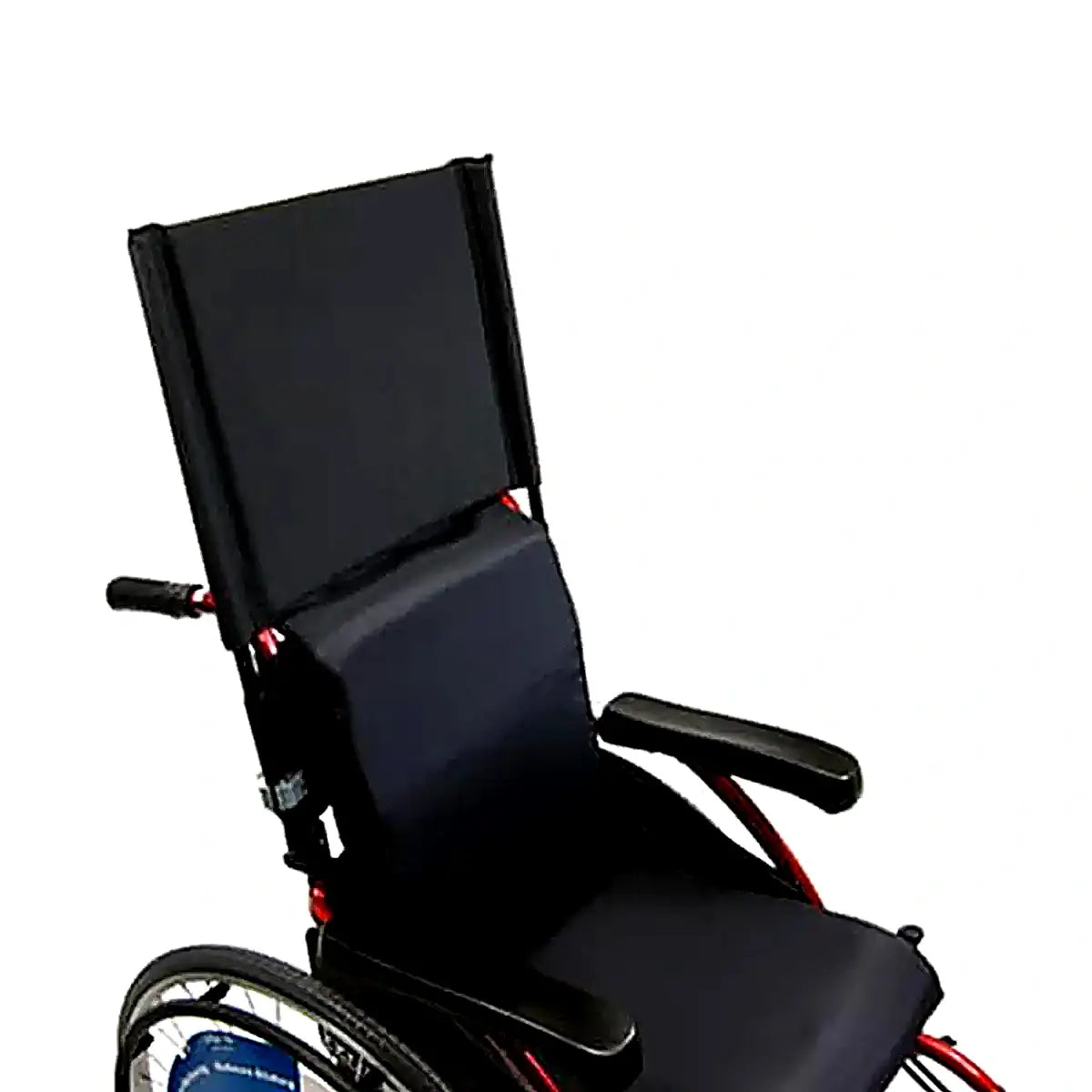 18" Backrest Extension Detachable and Height Adjustable with Clamp 7/8" - Front View