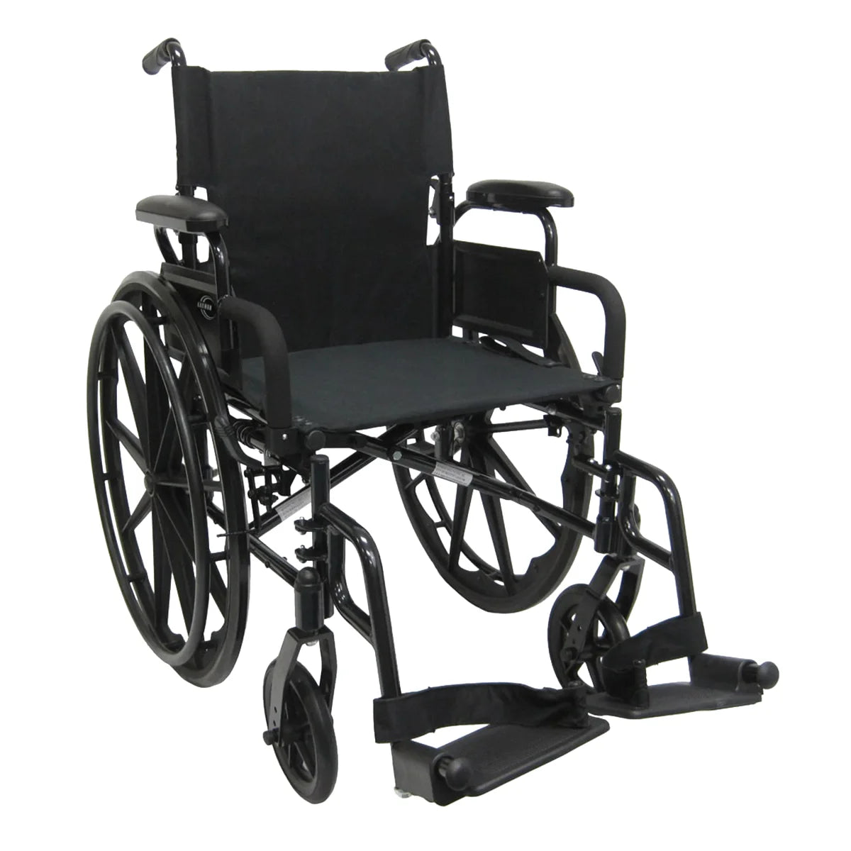 802-DY Ultra Lightweight Wheelchair - 18" Seat, Flip-Back Armrest - Front View
