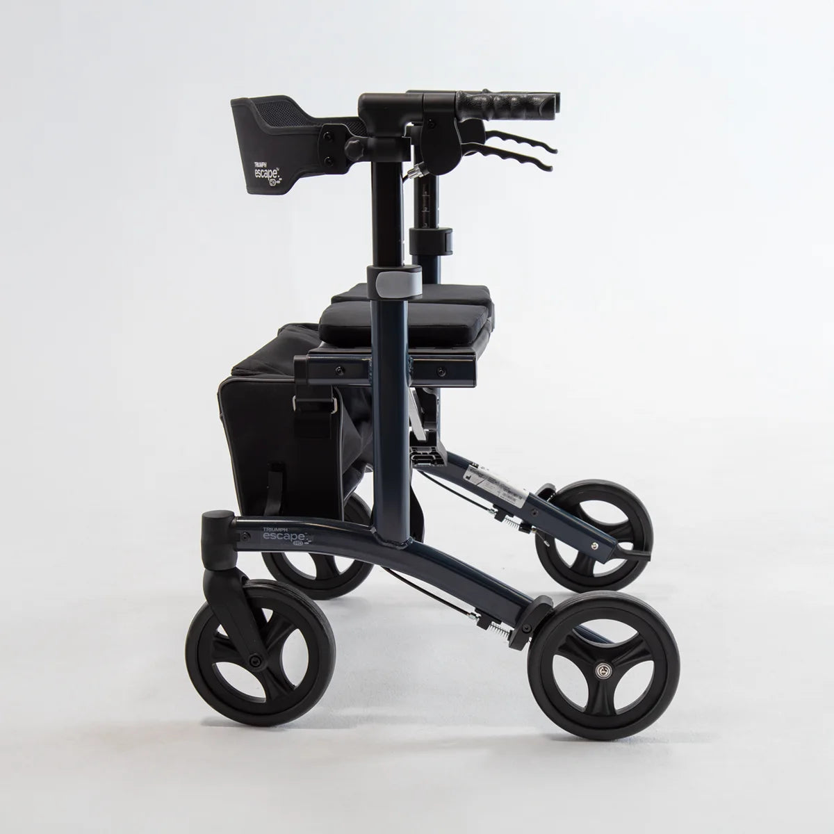 Triumph Escape HD Heavy Duty Rollator - 450 lb Capacity - Folded for Storage