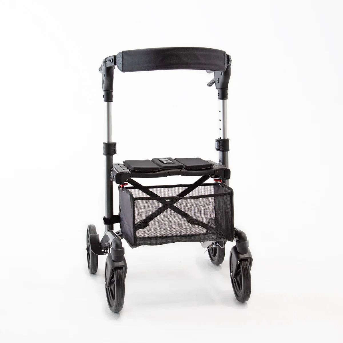 Triumph Escape Petite Rollator - Narrow Frame, 19" Seat Height - Handle and Brake Detail