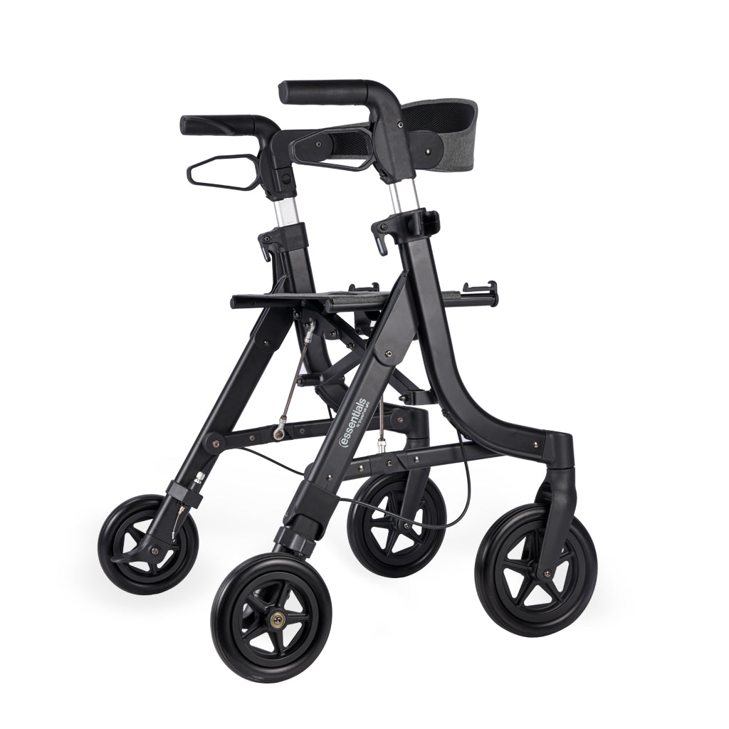 Triumph Essentials Compact Rollator - Lightweight Foldable Walker - Side Profile
