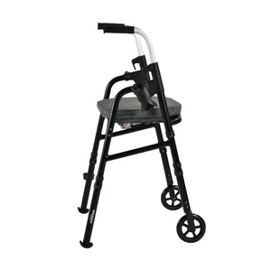 Triumph Essentials Walker with Seat - Folding Lightweight Walker - Folded for Storage
