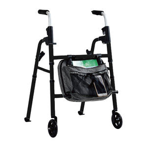 Triumph Essentials Walker with Seat - Folding Lightweight Walker - Wheel and Caster Detail