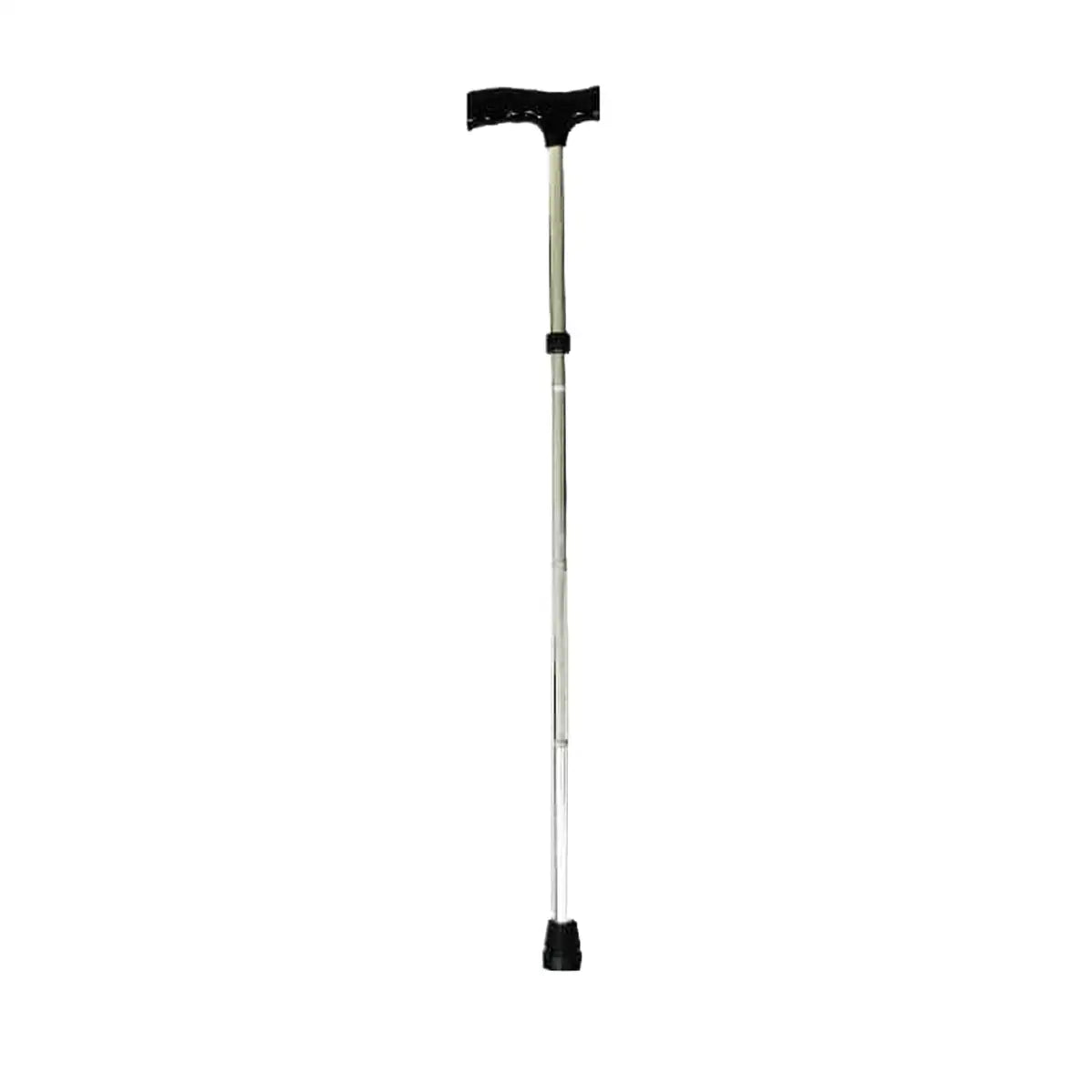 Folding Cane with Ergonomic Handle - Collapsible Walking Cane, Silver - Front View