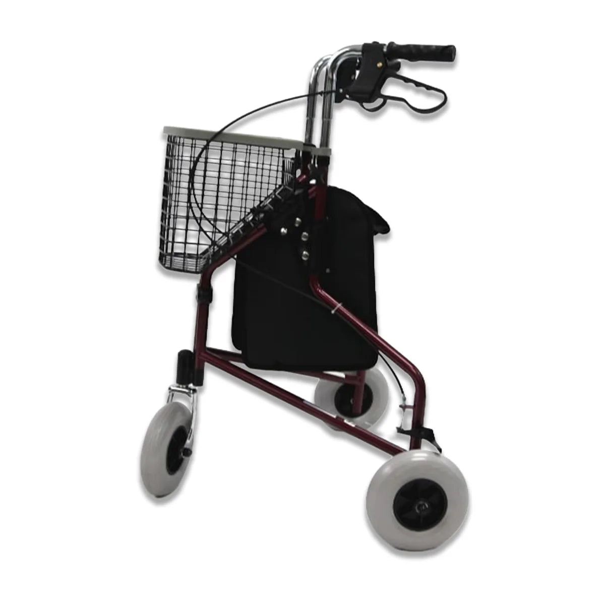 R-3600 3-Wheel Rollator Walker - 8" Casters, Aluminum Frame, 13 lbs - Front View