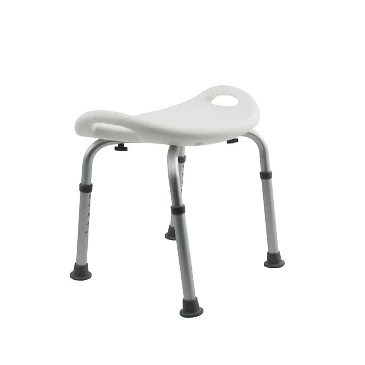 Shower Chair with Non-Slip Legs - Lightweight Aluminum Bath Safety Seat - Front View