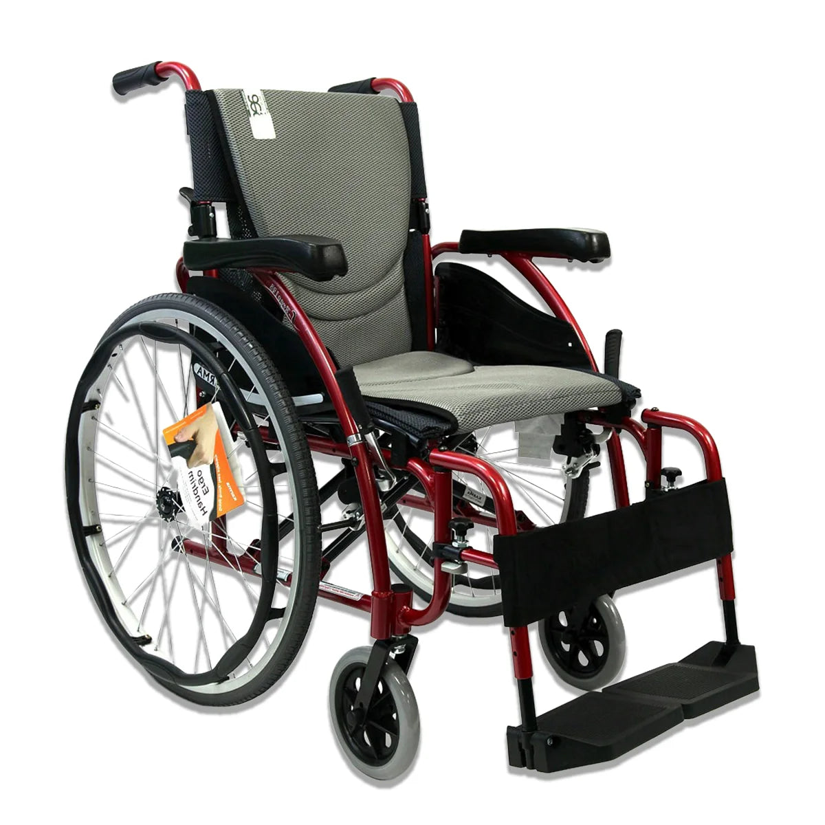 S-Ergo 125 Ergonomic Wheelchair - Flip-Back Armrest, Swing-Away Footrest - Front View