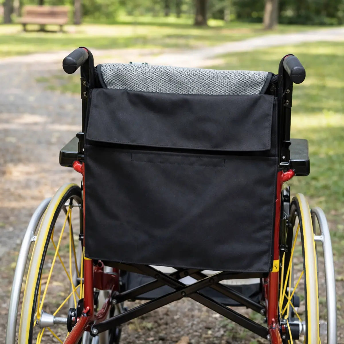 Large universal Carry Pouch for wheelchair - Side View