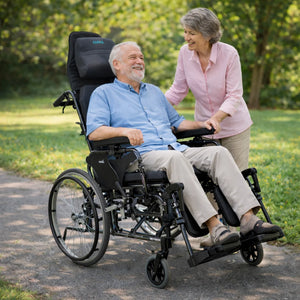 MVP502 Lightweight Ergonomic Reclining Wheelchair - 20" Seat - Side Profile