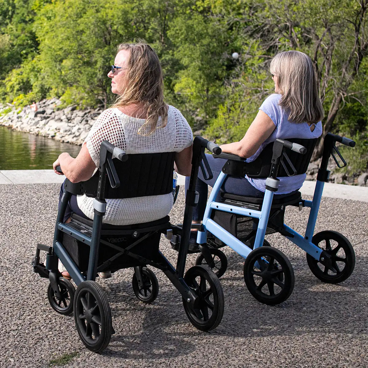 Triumph Prestige 2-in-1 Rollator & Transport Chair - Wheel and Caster Detail