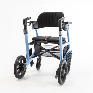 Triumph Prestige 2-in-1 Rollator & Transport Chair - Folded for Storage