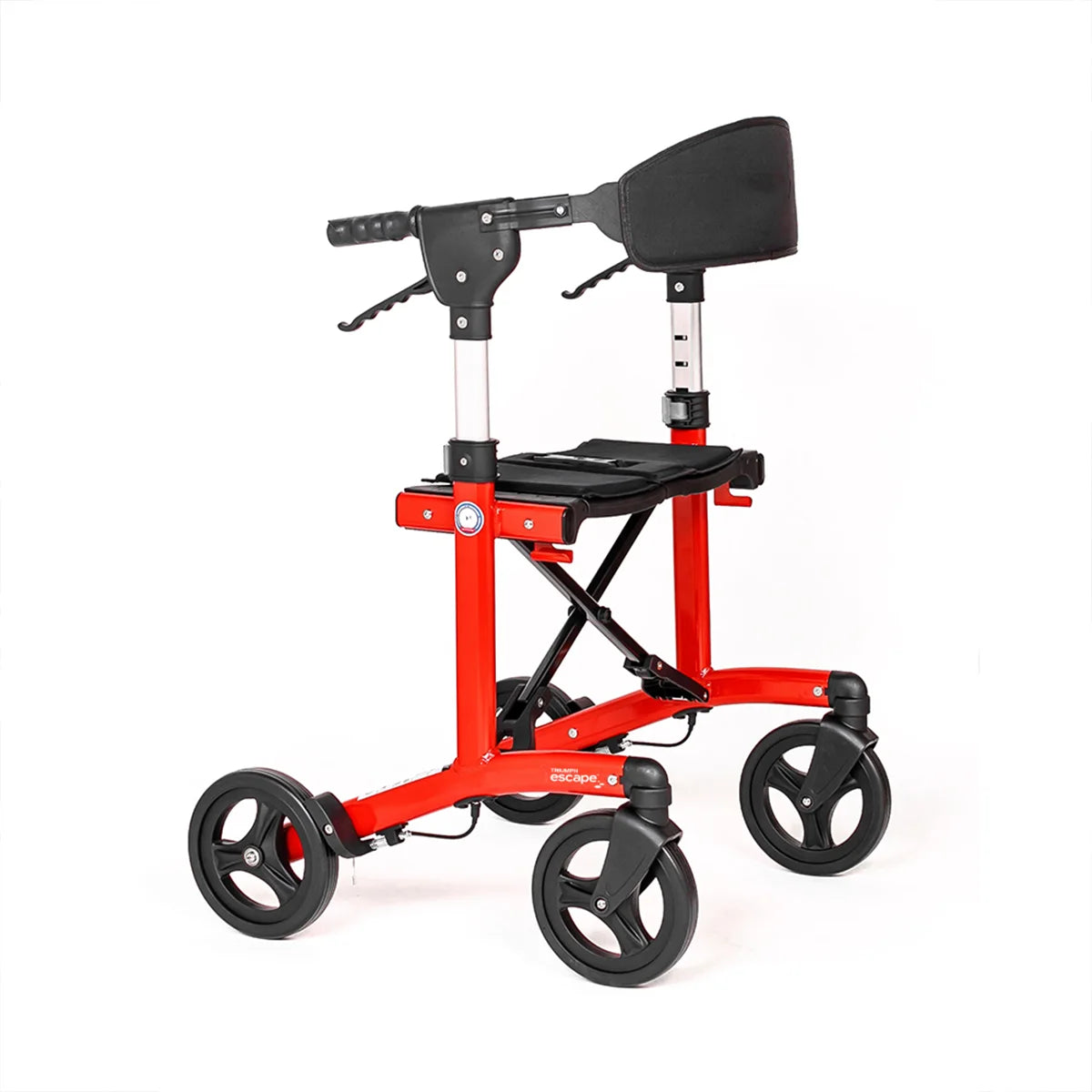 Triumph Escape Rollator - Adjustable Seat Height, ISO Certified - Side Profile