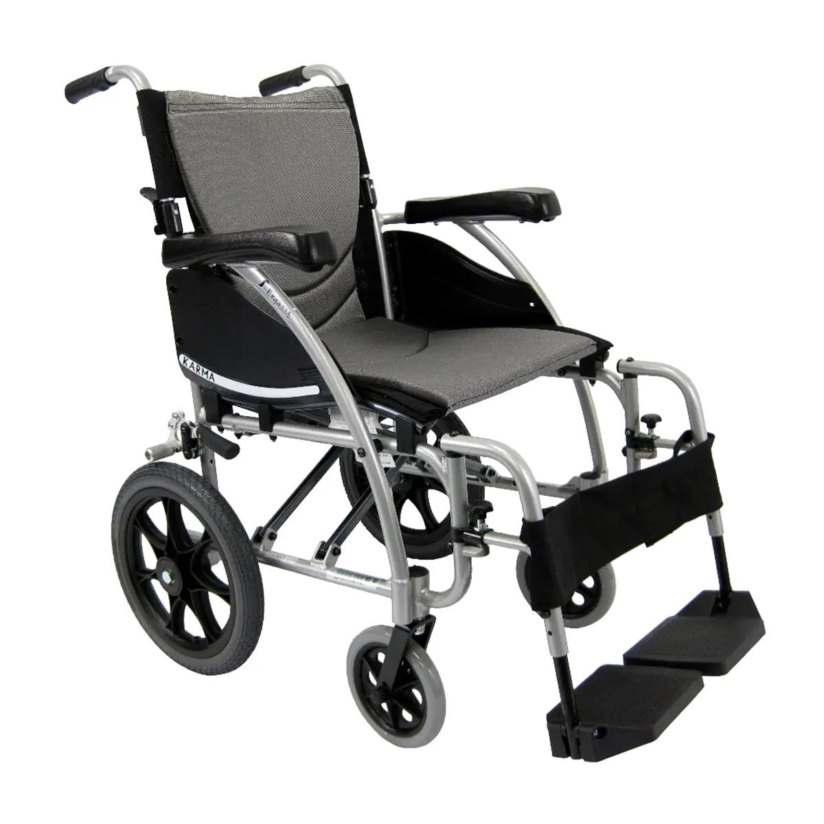 S-Ergo 115 Ergonomic Transport Wheelchair - Swing-Away Footrest - Front View
