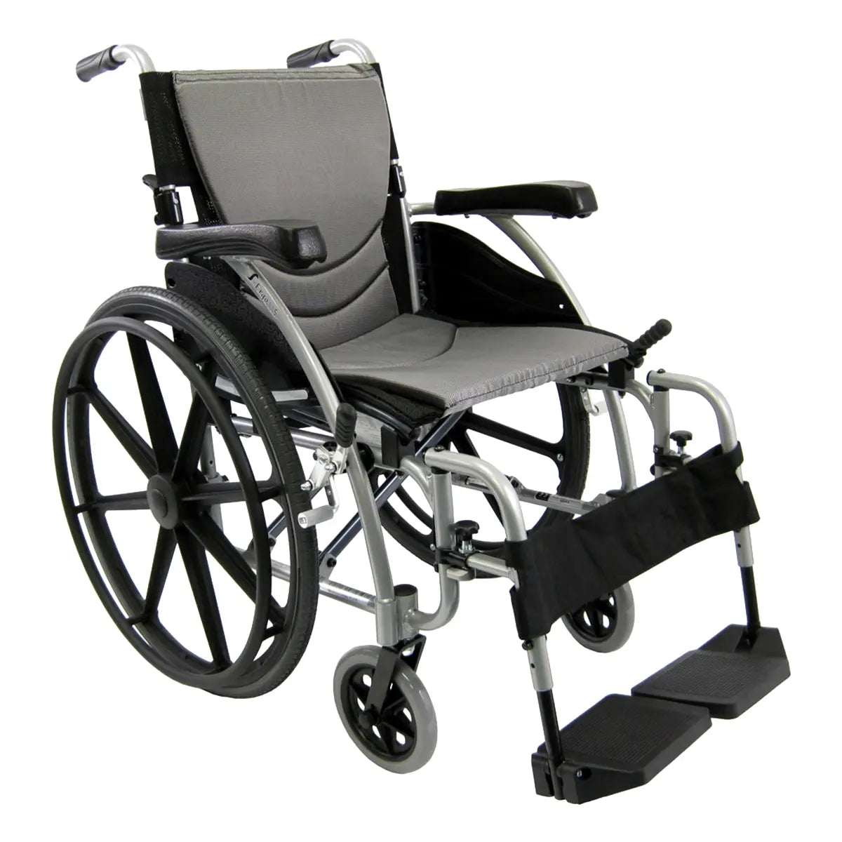 S-Ergo 115 Ultra Lightweight Ergonomic Wheelchair with Swing Away Footrest... - Folded for Transport
