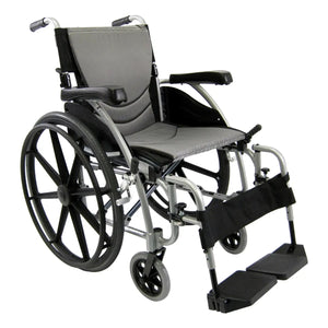 S-Ergo 115 Ultra Lightweight Ergonomic Wheelchair with Swing Away Footrest... - Folded for Transport