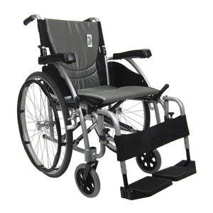 S-Ergo 115 Ultra Lightweight Ergonomic Wheelchair - Swing-Away Footrest - Front View