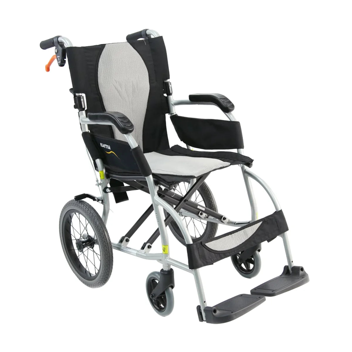 Ergo Flight Ultra Lightweight Ergonomic Wheelchair - Swing-Away Footrest - Front View