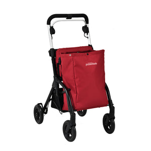 Triumph Essentials Shopping Rollator - Upright Walker with Storage - Folded for Storage