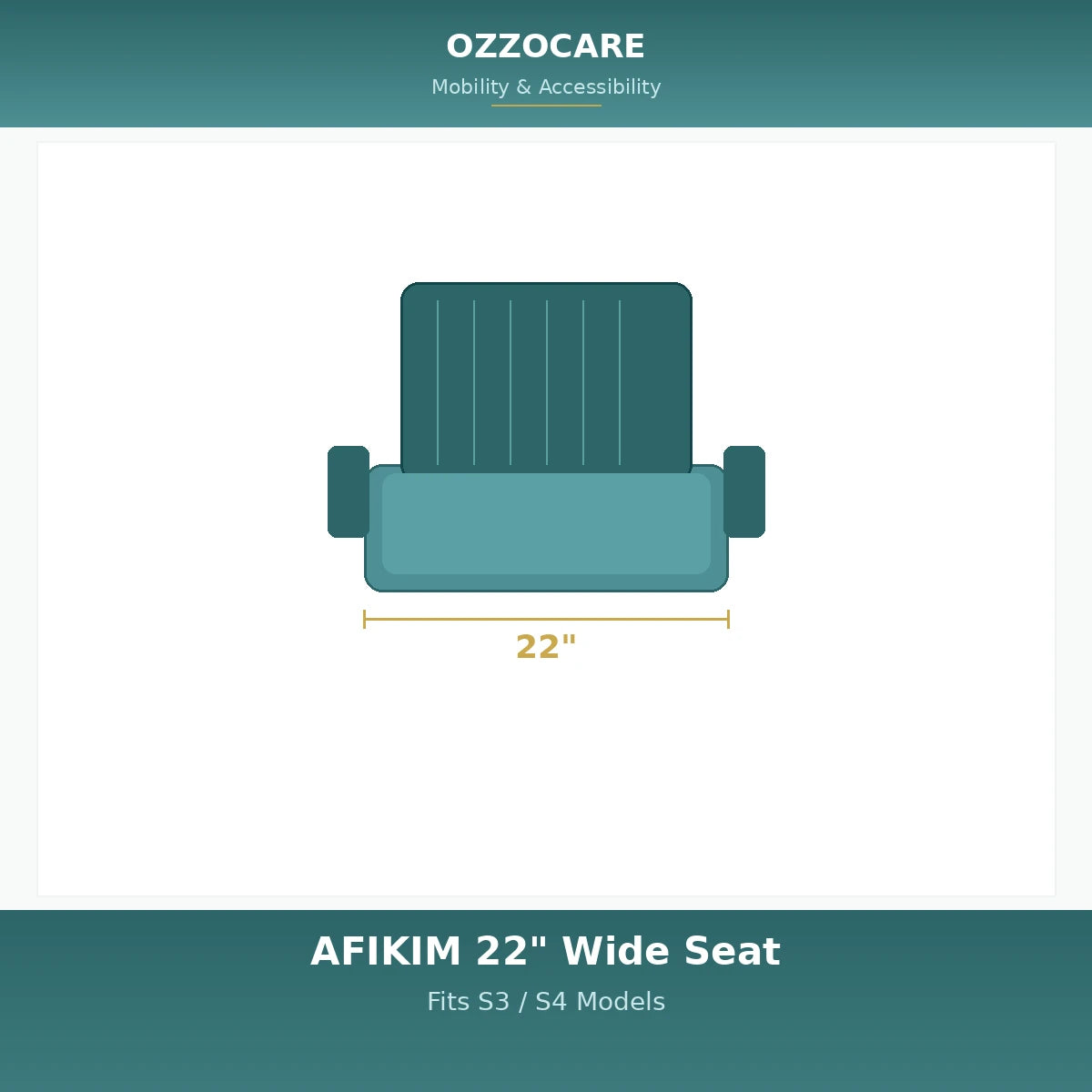AFIKIM 22" Wide Seat
