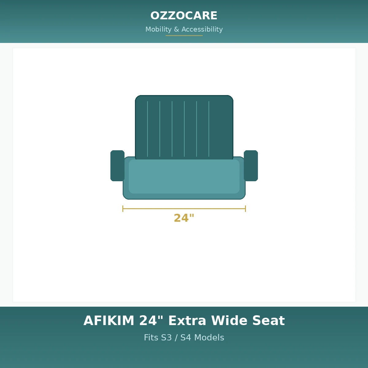 AFIKIM 24" Wide Seat