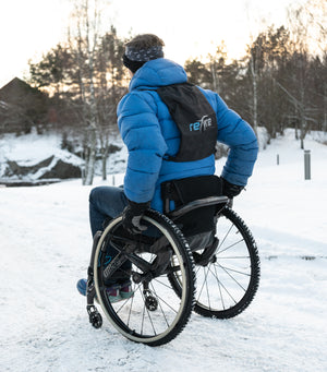 reTyre Traction Skins - Complete Pair for Wheelchairs & Rollators - Seat and Backrest Detail
