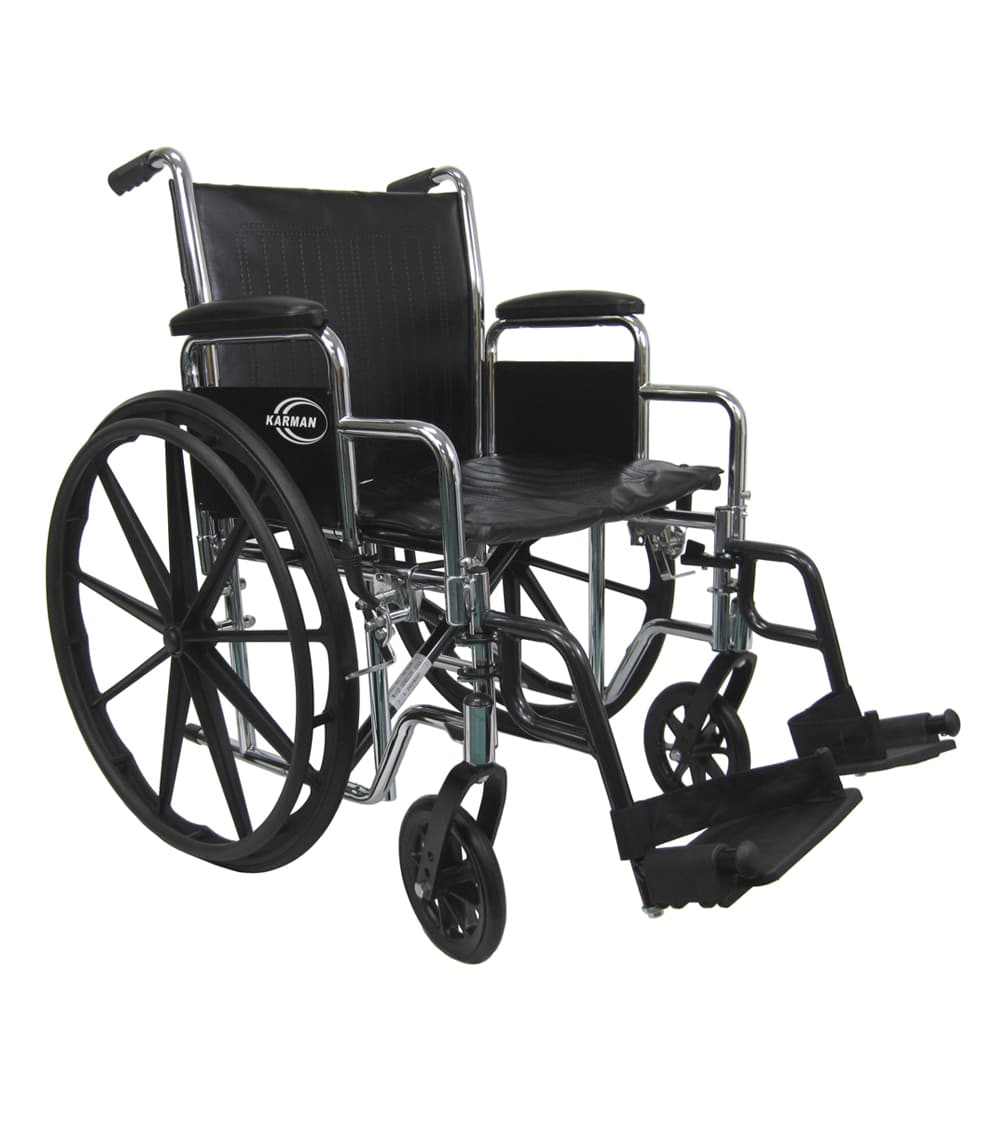 KN-920 Heavy Duty Bariatric Wheelchair - Adjustable Height, Removable Armrest - Front View