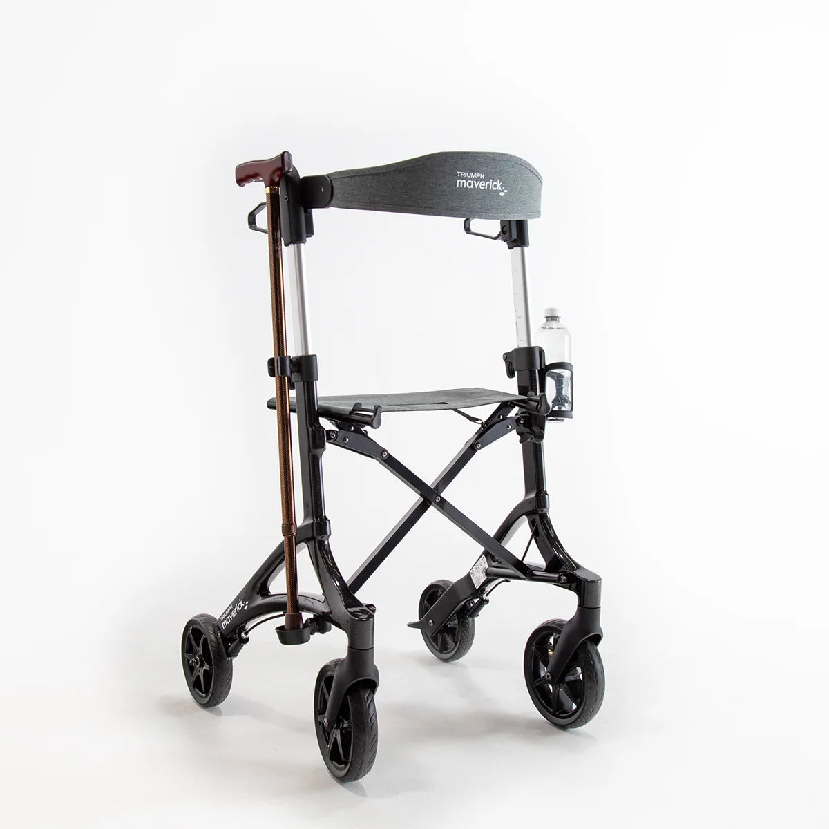 Triumph Maverick Carbon Fiber Rollator - Ultra-Lightweight 13.8 lbs - Wheel and Caster Detail