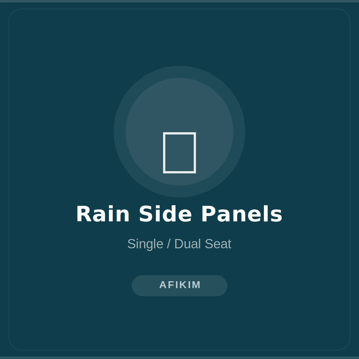 AFIKIM Rain Side Panels - S3 Dual Seat - Front View