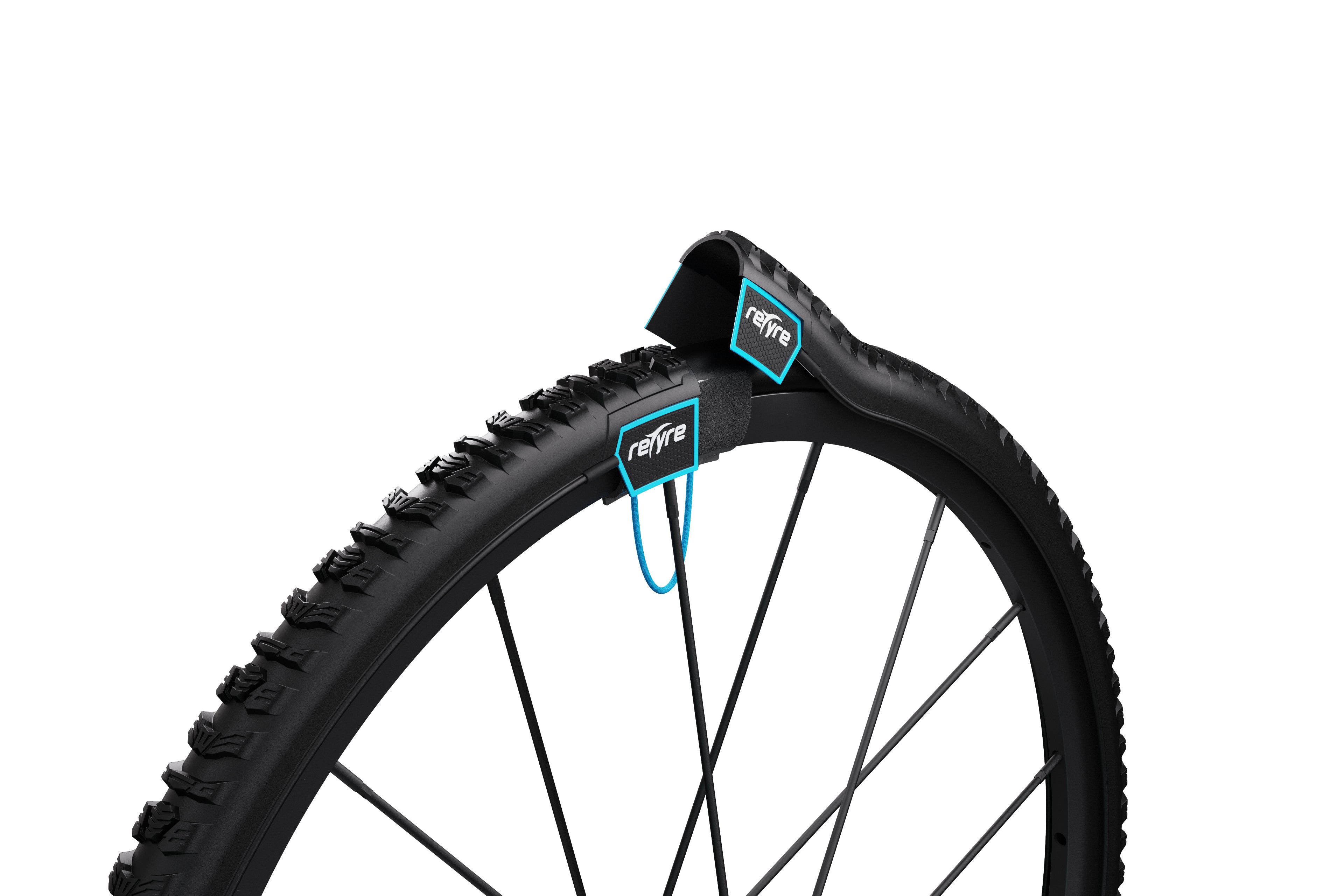 reTyre Traction Skins - Complete Pair for Wheelchairs & Rollators - Front View
